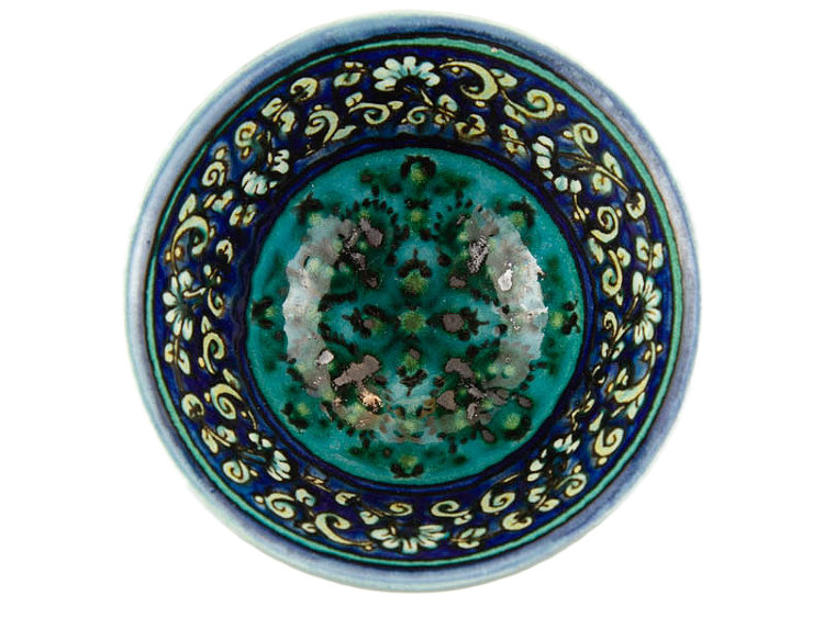 Блюдо №12, керамика Риштан, 18 см