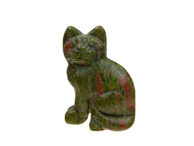 Фигурка «Кот», натуральный камень, унакит, 50 мм
