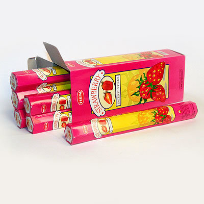 Благовония "Клубника strawberry" HEM HEXA шестигранники